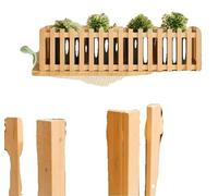 Bordure de jardin surélevée, en bois massif de pin, dimensions 200x50x50 cm, design de clôture, montage facile, respectueuse de l'environnement