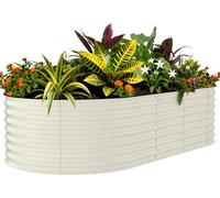 Bordure de jardin surélevée en métal - Kit de bacs de plantation profonds en tôle ondulée - Hauteur de 46 à 61 cm - Résistant à la corrosion - Facile à assembler - Idéal pour les légumes et les fleurs