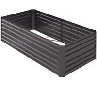 Bordure de jardin surélevée – Plate-bande en acier galvanisé | Couleur : Gris | Dimensions : 90 x 180 x 59 cm