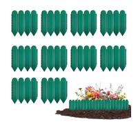Bordure de jardinage 10 pièces bords extérieurs et languette sans | Bordure pour massifs de fleurs 22 x 20 cm pour chemins, chemins, jardins, massifs, pelouses, pavés