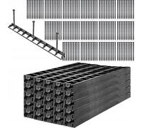 Bordure de pelouse - Bordure de parterre en plastique - Hauteur 4,5 cm - Longueur 50 m - 150 piquets - Noir