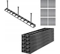 Bordure de pelouse - Bordure de parterre - Plastique - Hauteur 4,5 cm - Longueur 20 m - 60 piquets inclus - Noir
