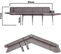Bordure de pelouse décorative en plastique, MARRON - pour pelouses, massifs de jardin, parterres de fleurs et allées - 10 m de long x 6 cm de haut - Timbela M801-BROWN-10