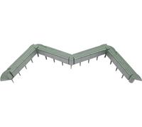 Bordure de pelouse décorative en plastique, VERT - pour pelouses, massifs de jardin, parterres de fleurs et allées - 10 m de long x 6 cm de haut - Timbela M801-GREEN-10