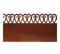 Esschert Design Bordure De Pelouse Volute Enroulée - Métal Marron - 480 X 0,1 X H 20 Cm