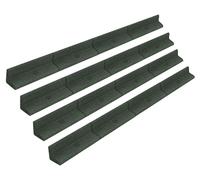 Bordure de pelouse flexible, 4,8 m de long, lot de 4 x 1,2 m, verte, pour délimiter le jardin, la pelouse, les allées, les bordures de chemin, les potagers, les parterres de fleurs et les jardinières 