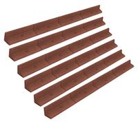 Bordure de pelouse flexible, 7,2 m de long, lot de 6 x 1,2 m, bordure de jardin en terre cuite, pour pelouse, allées, bordures de chemins, potagers, parterres de fleurs et jardinières surélevées, en c