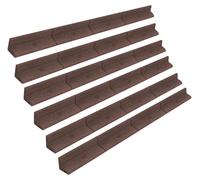 Bordure de pelouse flexible, 7,2 m de long, lot de 6 x 1,2 m, marron, pour délimiter le jardin, les allées, les bordures de pelouse, les potagers, les parterres de fleurs et les plates-bandes surélevé