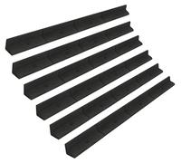 Bordure de pelouse flexible, 7,2 m de long, lot de 6 x 1,2 m, noir, délimitation de jardin, pelouse, allées, bordures de chemin, potagers, parterres de fleurs, jardinières surélevées, caoutchouc résis