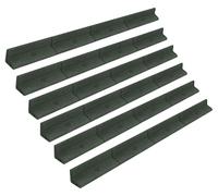 Bordure de pelouse flexible, 7,2 m de long, lot de 6 x 1,2 m, verte, pour délimiter le jardin, les allées, les bordures de chemin, les potagers, les parterres de fleurs et les plates-bandes surélevées
