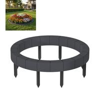 Bordure de pelouse ronde en plastique LZQ, anneau d'arbre Ø 80 cm (intérieur), bordure pour tondeuse robot, protection d'arbre et anneau de plantation, bordure robuste pour jardin et parterres, anthra