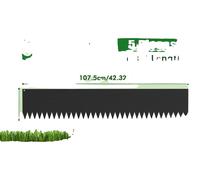 Bordure de pelouse, structure en acier durable, design flexible, 107,5 x 20 cm