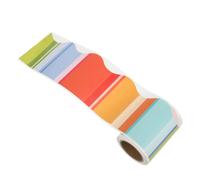 Bordure de Tableau D'affichage Géométrique Colorée 1 Rouleau Autocollant | Papier Couché, Bordure Festonnée, Facile à Découper Poser, pour Mur et Tableau Blanc