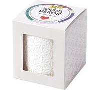 Bordure décorative décor Washi 'FLEURS', blanc