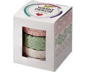 Bordure décorative décor Washi 'Pastel', set de 4