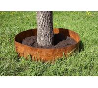 Bordure en acier Corten, diamètre 75 cm, hauteur 20 cm