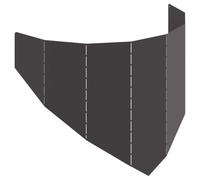 Bordure Jardin Acier 100 x 45 cm Noir Thermolaqué | Finition lisse -rayures, adaptable aux tracés courbes, robuste face aux intempéries, entretien minimal