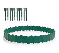 Bordure Jardin Clôture de Jardin 3m, Bordure Sol pelouse extérieure, décorative, Bricolage, Support Plante, Piquet en Plastique PP, Paysage Cour(Green)