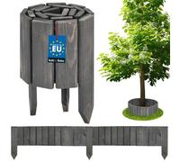 KOTARBAU® Bordure Jardin Exterieur Bois - 110 x 15 cm - Cloture Bois Jardin - Anthracite - Palissade Flexible - Décoration
