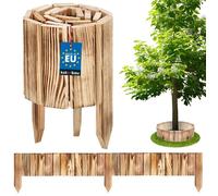 KOTARBAU® Bordure Jardin Exterieur Bois - 110 x 15 cm - Cloture Bois Jardin - Palissade Flexible - Décoration
