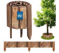 Bordure Jardin Exterieur Bois - 110 x 15 cm - Cloture Bois Jardin - Brun - Palissade Flexible - Décoration Jardin KOTARBAU
