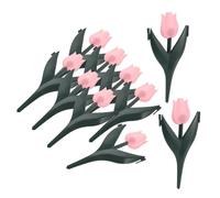 Bordure Jardin Exterieur Bordure de Style Piquet clôture Jardin Tulipes, 10 pièces