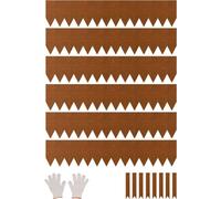 Bordure paysagère en acier, pack de 6, 40 x 8 pouces, résistante aux intempéries - Idéal pour la cour et la pelouse - Equipement de jardin