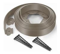 Bordure Pelouse Flexible 10 M, sans Creuser Bordure Jardin 5 Cm Haut avec 30 Piquets pour Massifs Fleurs Pelouses Et Allées,Grey-10M