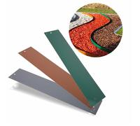 Bordure Pelouse Métal 18,5x120 cm Acier Inoxydable Fast-Fix Stable