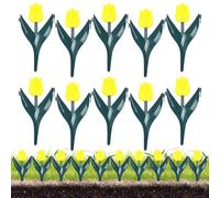 Bordure Plate-Bande 10 Pièces Décoratives en Forme De Artificielle | Bordure Pour Jardin Pour Massifs Extérieur Rétention De Terre Cour Paillis Patio Gazon Piscine