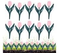 Bordure pour Massif 10 pièces de décoration décorative en Forme de | Bordure de paysage décorative pour Pelouse Parterres Paillis Terrasse Piscine Cour Massif Rocaille Chemin s