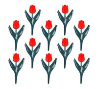Bordure pour Massif Clôture Artificielle Décorative en Forme De, Lot de 10 | Bordure Pelouse pour Pelouse Parterres Paillis Terrasse Piscine Cour Massif Rocaille Chemin s