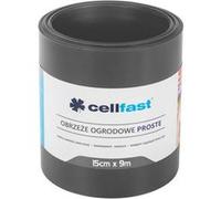 Cellfast Bordure de pelouse lisse Plastique Graphite 15 cm x 9 m