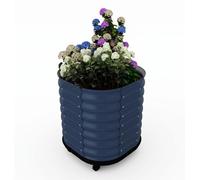 Bordure surélevée pour jardin - Bac de plantation en métal mobile - Acier galvanisé - Monté sur roulettes - Auto-arrosage - Intérieur/Extérieur - 60x60x70 cm - Gris