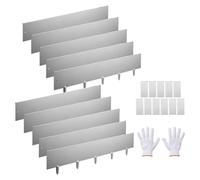 Bordures d'aménagement paysager en acier Corten, lot de 10 bordures métalliques de 100 x 23 cm pour l'aménagement paysager, avec 11 plaques de raccordement, faciles à installer, bordures métalliques p