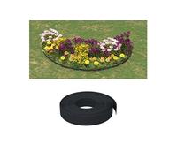 vidaXL Bordures de jardin 2 pcs noir 10 m 10 cm polyéthylène 3155432 Noir G