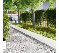 Bordures de jardin 20 pcs Blanc 100x0 5x30 cm Acier