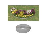 vidaXL Bordures de jardin - Polyéthylène gris