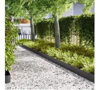 Bordures de jardin 50 pcs Noir 100x0 5x20 cm Acier