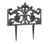 Bordures de jardin en fonte clôture décorative 1,7 kg bronze 8 éléments 8 pièces
