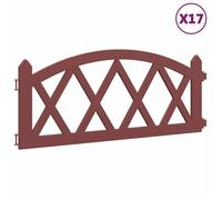 Bordures de pelouse 10 m PP - vidaXL - rouge - 17 pièces - pour jardin - 60 x 25 cm 477uvi99l