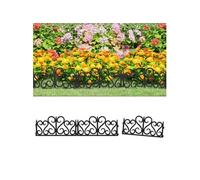 Bordures de pelouse 17 pcs Noir 10 m PP Noir G