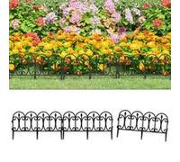 vidaXL Bordures de pelouse 17 pièces 10 m PP Noir G