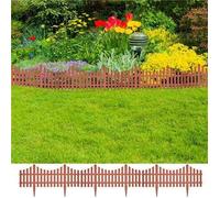 vidaXL Bordures de pelouse 17 pcs – 10 m Marron résistantes aux intempéries