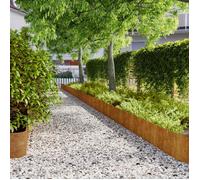 Bordures de pelouse - vidaXL - Acier patinable - 25x103 cm - Lot de 20