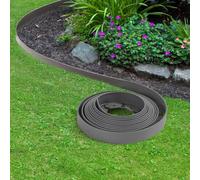 IDMarket - Bordurette de Jardin Flexible 10 M Gris Anthracite Hauteur 5 CM + 30 piquets