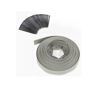 IDMarket - Bordurette de Jardin Flexible 10 M Grise Hauteur 5 CM + 30 piquets