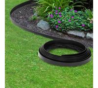 IDMarket - Bordurette de Jardin Flexible Noire L.10 m H.5 cm | Avec 30 piquets