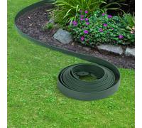 IDMarket - Bordurette de Jardin Flexible 10 M Verte Hauteur 5 CM + 30 piquets