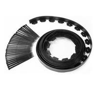 IDMarket - Bordurette de Jardin Flexible 8 M Noire Hauteur 12 cm + 24 piquets
